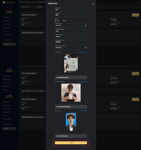 Edit KYC Info